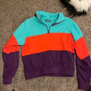 A.LAB, retro feel pullover quarter zip, size M